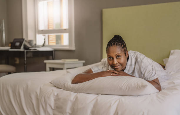 Customer sleeping comfortably on a mattress